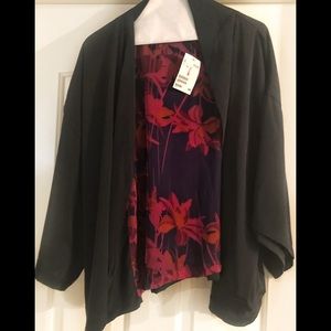 NWT H&M Black Kimono